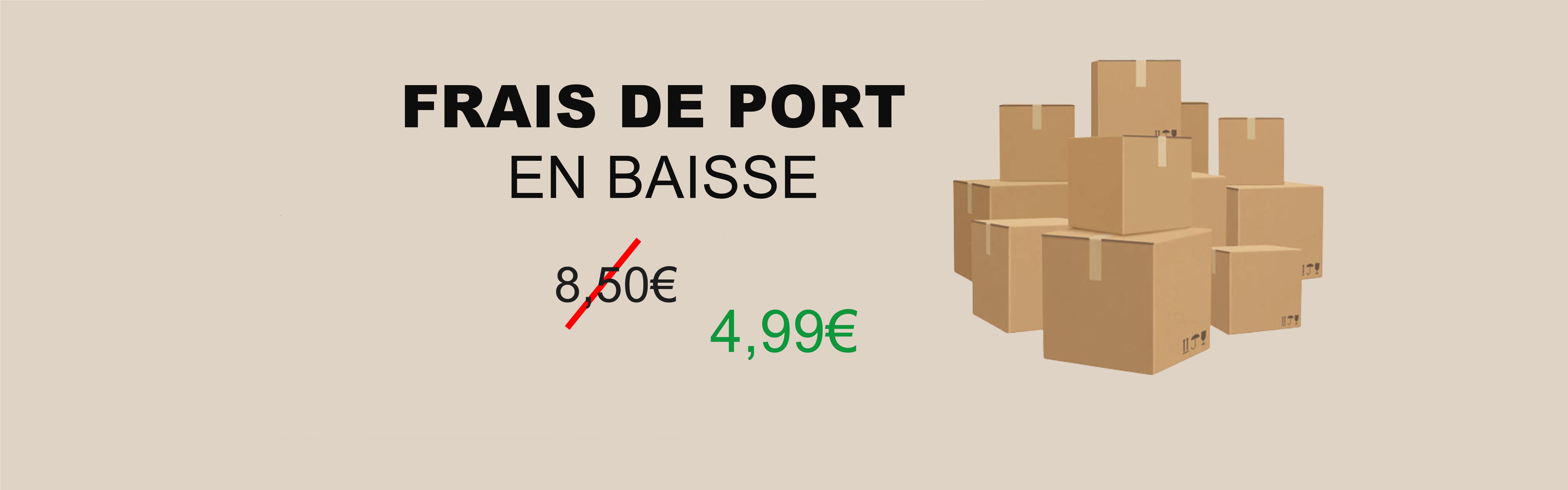 Frais de port en baisse 